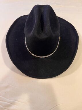 Classic Black Felt Cowboy Hat with Braid Band